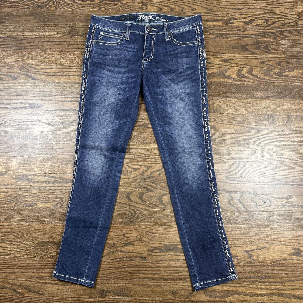 Wrangler Women's Dark Blue Skinny Jeans with Side Trim